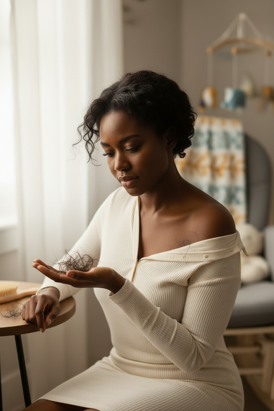 Postpartum Hair Loss: Why It's Happening (And How to Care for Your Hair Through It)